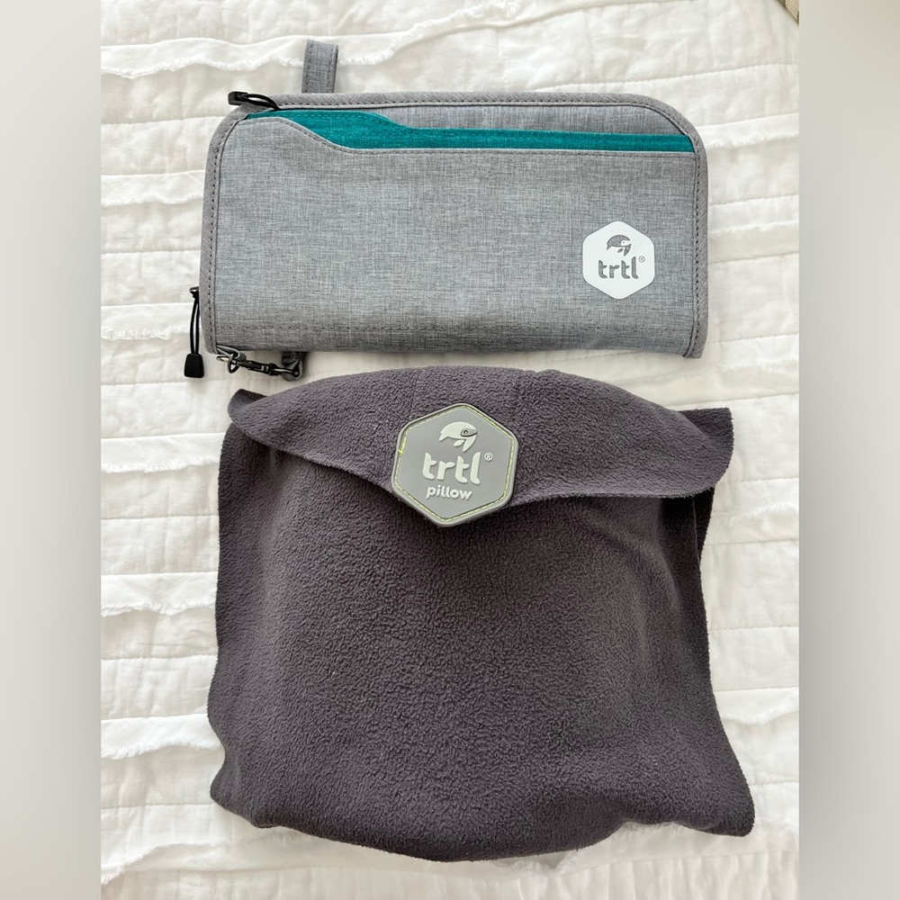 Trtl Travel Pillow and Travel Wallet Set